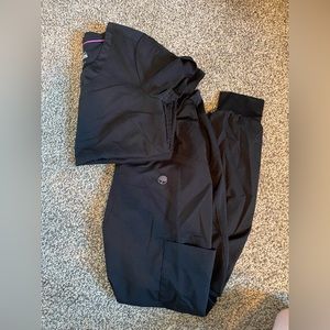 Healing Hands Black Scrub Set